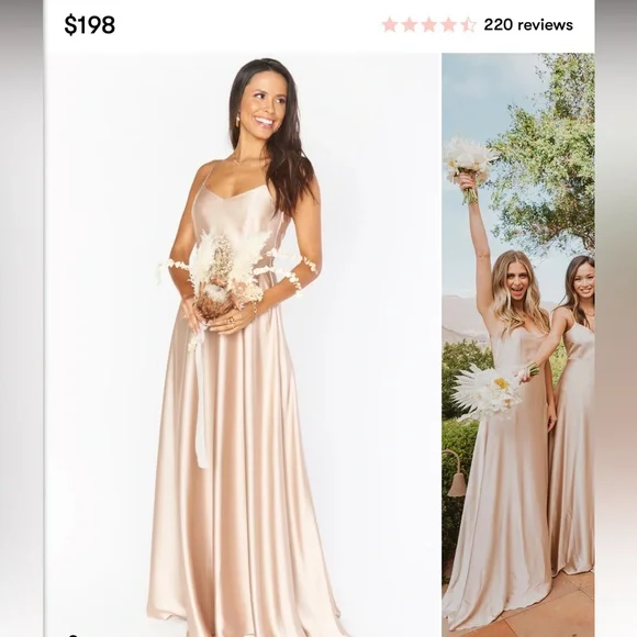 Show Me Your MuMu | Dresses | Show Me Your Mumu Champagne Bridesmaid Dress  Size Xs Floor Length | Poshmark